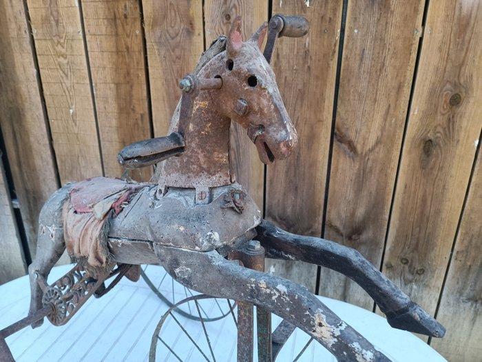 Jouet France - Speelgoed Magnifique tricycle cheval, Antiek en Kunst, Antiek | Speelgoed