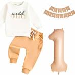 3-delige verjaardag set Wild One beige wit, Kinderen en Baby's, Babykleding | Maat 80, Nieuw, Sweet-One, Setje, Verzenden
