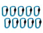 Set van 10 karabijnhaken, kleur 4: light blue, 100 kg, Doe-het-zelf en Verbouw, Gereedschap | Handgereedschap, Ophalen of Verzenden