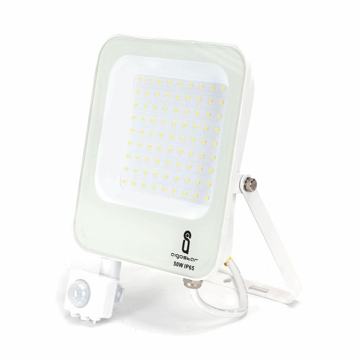 Buitenlamp wit met IR bewegingssensor | LED 50W~4700Lm=500W, Huis en Inrichting, Lampen | Overige, Nieuw, Verzenden