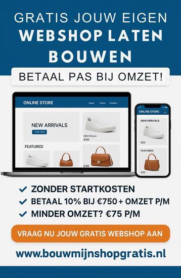 Start jouw webshop zonder kosten – Betaal bij omzet beschikbaar voor biedingen