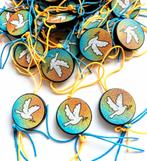 Kaartje Vredesduif aan satijn lint, Verzenden, Nieuw, Materiaal