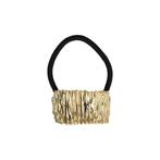 Haarelastiek Geribbeld Cuff Ornament Goud, Verzenden, Nieuw