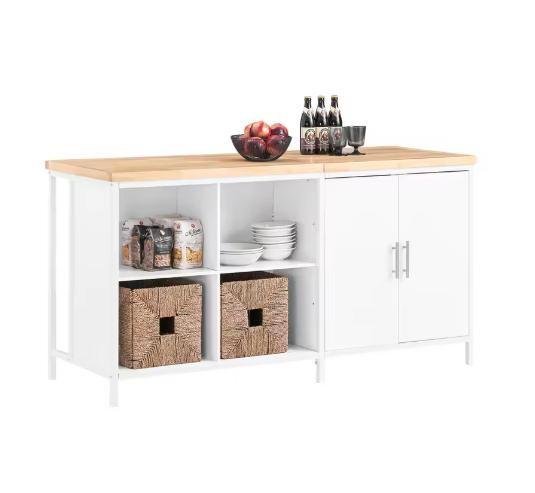 Keukeneiland met Werkblad – Dressoir met Deuren & Vakken, Huis en Inrichting, Keuken | Keukenelementen, Nieuw, Verzenden