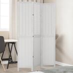 vidaXL Kamerscherm met 3 panelen massief paulowniahout wit, Huis en Inrichting, Verzenden, Nieuw