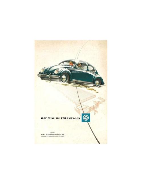 1954 VOLKSWAGEN KEVER BROCHURE NEDERLANDS, Boeken, Auto's | Folders en Tijdschriften, Volkswagen