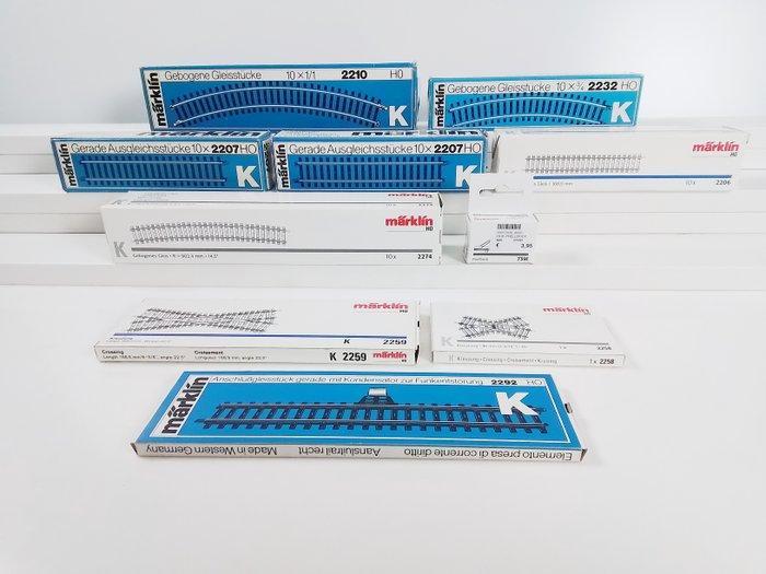 Märklin H0 - 2200-serie - Modeltreinsporen (62) - 62-delige, Hobby en Vrije tijd, Modeltreinen | H0
