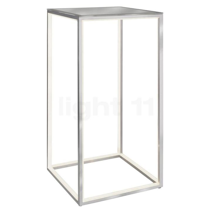 Sompex Delux Bodemlamp LED met Tafelblad, zilver - 60 cm, Huis en Inrichting, Lampen | Overige, Nieuw, Verzenden