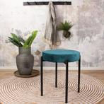 Mika velvet kruk petrol, Huis en Inrichting, Stoelen, Ophalen of Verzenden, Nieuw