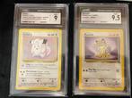 Pokémon - 2 Graded card - Meowth, Clefairy Meowth base set, Nieuw