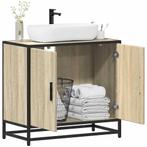 vidaXL Wastafelkast 65x33x60 cm bewerkt hout sonoma, Verzenden, Nieuw, Minder dan 100 cm
