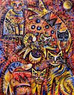 Juan Fernando (XX) - Gato, Antiek en Kunst, Kunst | Schilderijen | Klassiek