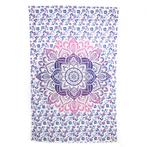 Authentiek Wandkleed Katoen met Roze / Blauw Mandala (215 x, Huis en Inrichting, Woonaccessoires | Wanddecoraties, Verzenden, Nieuw