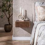 *WOONWINKEL* Geribbelde Zwevend Nachtkastje Met Lade, Huis en Inrichting, Verzenden, Nieuw