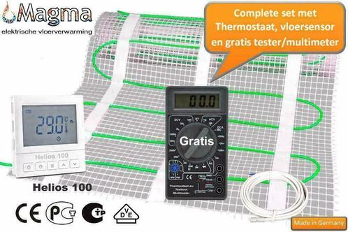 Elektrische vloerverwarming met thermostaat klokthermostaat, Doe-het-zelf en Verbouw, Verwarming en Radiatoren, Minder dan 200 watt