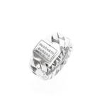 Zilveren Buddha to Buddha ring | Chain (zilveren ring), Sieraden, Tassen en Uiterlijk, Gebruikt, Overige kleuren, 19 tot 20, Ophalen of Verzenden