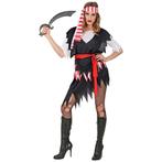 Piraat Jurk Wit Zwart Dames, Kleding | Dames, Carnavalskleding en Feestkleding, Nieuw, Verzenden