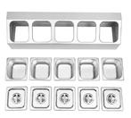 RVS Kruidenrek met 5 Bakjes – Inclusief Deksel en Standaard, Verzenden, Nieuw