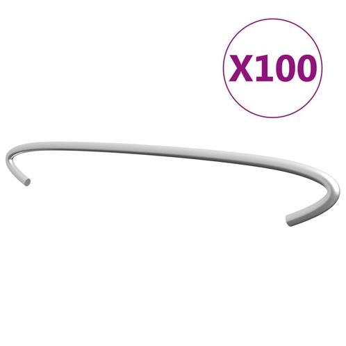 vidaXL Gabionhaken 100 st 40 cm gegalvaniseerd staal, Tuin en Terras, Tuinhekken en Hekwerk, Nieuw, Verzenden