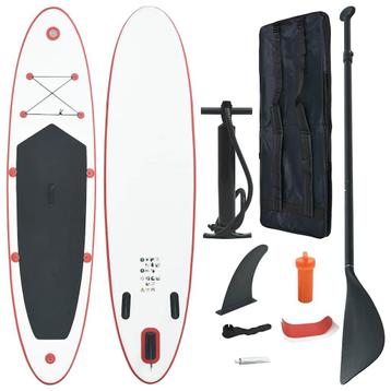 vidaXL Stand Up Paddleboardset opblaasbaar rood en wit beschikbaar voor biedingen