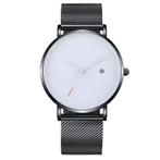 Fako® - Horloge - Mesh - Chicago - Ø40mm - Zwart/Wit, Sieraden, Tassen en Uiterlijk, Verzenden, Nieuw