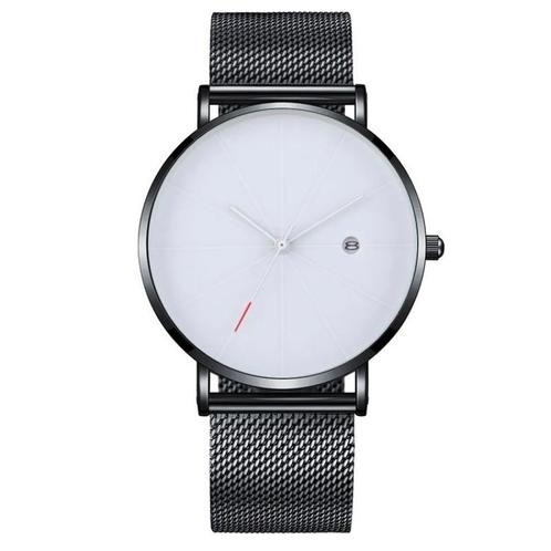 Fako® - Horloge - Mesh - Chicago - Ø40mm - Zwart/Wit, Sieraden, Tassen en Uiterlijk, Horloges | Dames, Verzenden