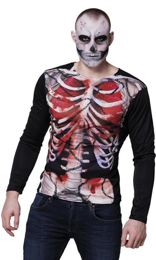 Fotorealistisch shirt Creepy carcass M/L, Hobby en Vrije tijd, Feestartikelen, Nieuw, Verzenden