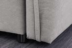 Design slaapbank APARTMENT 215cm grijs corduroy 3-zits bank, Ophalen of Verzenden, Nieuw