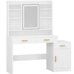 Grote Kaptafel met LED Spiegel – Lades, Kast en Open Opbergr, Verzenden, Nieuw