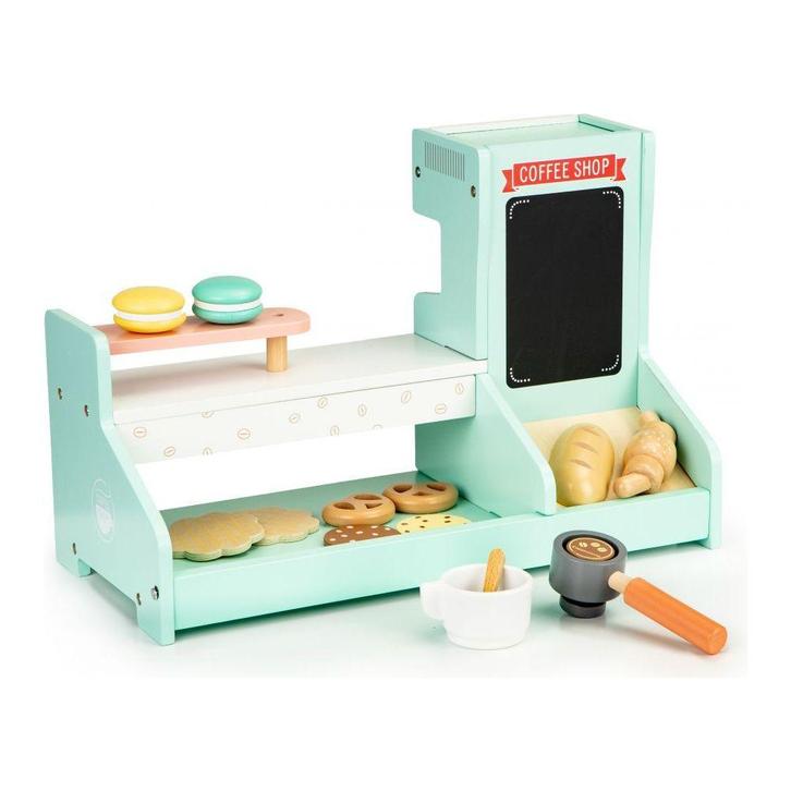 Ecotoys houten speelgoed koffie- & patisserie winkel 42,5 x, Kinderen en Baby's, Speelgoed | Overig, Ophalen of Verzenden