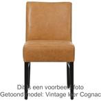 Set van 8 Cognac leren landelijke eetkamerstoelen - Vintage, Overige kleuren, Nieuw, Leer, Ophalen of Verzenden