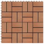 vidaXL Terrastegels 30x30 cm 1 m² HKC teakkleur 11 st, Verzenden, Nieuw