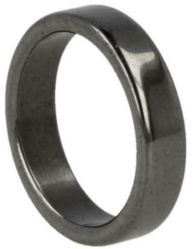 Hematiet edelsteen ring plat 5 mm - 16, Sieraden, Tassen en Uiterlijk, Ringen, Dame of Heer, Nieuw, Met edelsteen, Overige materialen