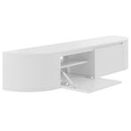 Aura curved TV-Meubel zwevend wit 180 cm, Huis en Inrichting, Overige materialen, 150 tot 200 cm, Nieuw, Ophalen of Verzenden