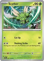 Scyther 001/162 reverse holo temporal forces., Hobby en Vrije tijd, Verzamelkaartspellen | Pokémon, Ophalen of Verzenden, Nieuw