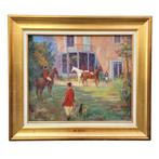 Fran Baró (1926-2000) - Au club hippique, Antiek en Kunst, Kunst | Schilderijen | Modern