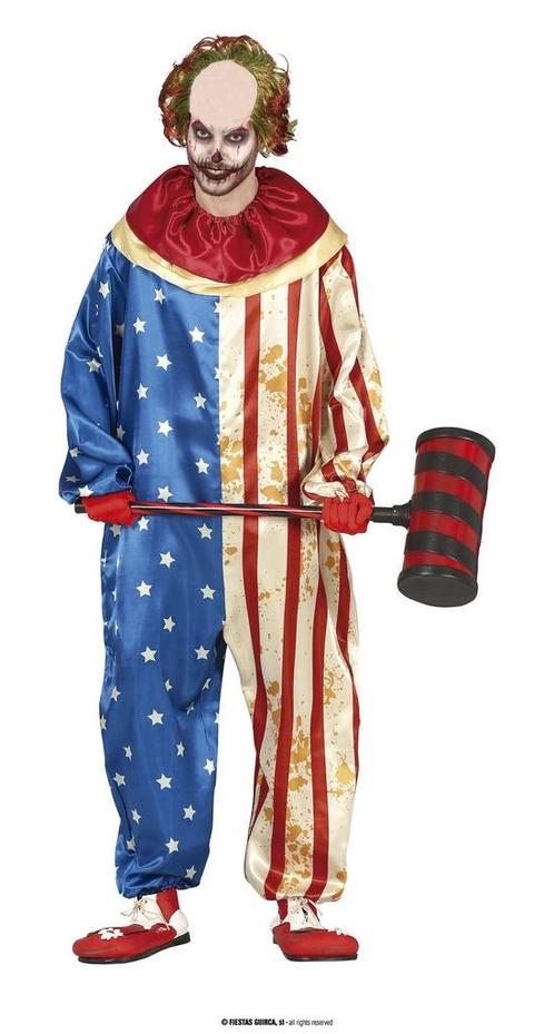 Killer clown Amerika kostuum, Hobby en Vrije tijd, Feestartikelen, Feestartikel, Nieuw, Verzenden