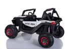 Kinderauto, BEACH BUGGY wit, Mp4 TV scherm, leder, eva, 4WD,, Ophalen of Verzenden, Nieuw