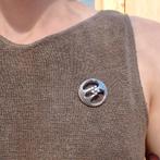 Witgouden broche met diamanten 0,30 ct. (moderne broche), Sieraden, Tassen en Uiterlijk, Broches, Gebruikt, Overige kleuren, Ophalen of Verzenden