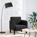vidaXL Fauteuil met armleuningen 54 cm fluweel zwart, Huis en Inrichting, Fauteuils, Verzenden, Nieuw