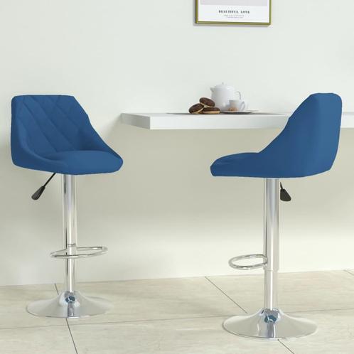 vidaXL Barkrukken 2 st fluweel blauw, Huis en Inrichting, Barkrukken, Nieuw, Verzenden