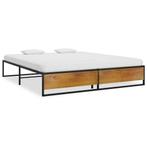 Bedframe Metaal Zwart 200x200 - Retourdeal - 35% Korting!, Huis en Inrichting, Slaapkamer | Bedden, Zwart, Ophalen of Verzenden