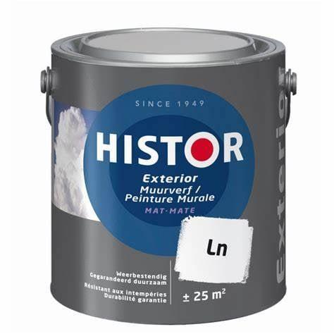 Histor Exterior Muurverf Mat - zwart - 10 liter, Doe-het-zelf en Verbouw, Verf, Beits en Lak, Verf, Zwart, Nieuw, 10 tot 15 liter