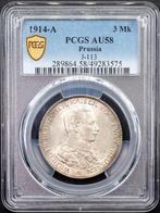 Duitsland, keizerrijk Wilhelm II. 3 Mark 1913 - NGC AU58