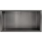 Wiesbaden Demis Inbouwnis - 30x60x7cm - Gunmetal, Doe-het-zelf en Verbouw, Sanitair, Ophalen of Verzenden, Nieuw, Rvs