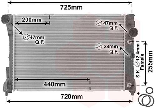 RADIATOR VOOR MERCEDES BENZ C-KL W204 2007-2011 2045000203, Auto-onderdelen, Airco en Verwarming, Nieuw, Ophalen of Verzenden