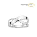 Double wave ring - 925 zilver, Sieraden, Tassen en Uiterlijk, Kettinghangers, Verzenden, Nieuw, Zilver