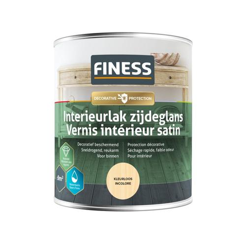 Finess Finess interieurlak zijdeglans 250 ml, donker eiken, Doe-het-zelf en Verbouw, Verf, Beits en Lak, Nieuw, Verzenden