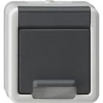 Gira wandcontactdoos + RA klapdeksel opbouw IP44 - 441430, Ophalen of Verzenden, Nieuw