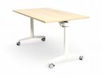Steelcase FlipTop Twin verrijdbare klaptafel, 140x80cm, w..., Vergader- of Presentatieruimte, Ophalen of Verzenden, Gebruikt, Tafel